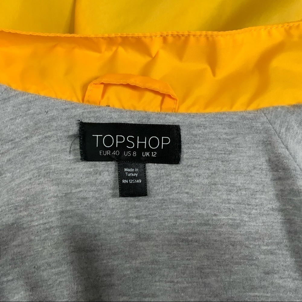 TOPSHOP bright yellow rain jacket. - Picture 9 of 11
